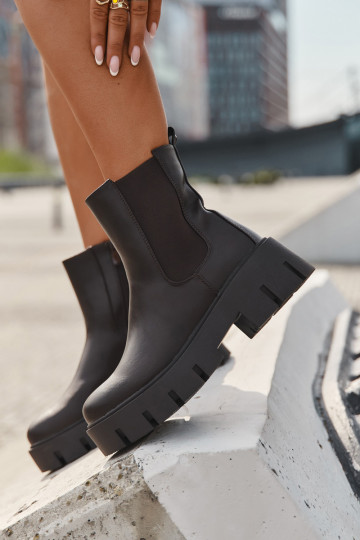 Botines acogedores para mujer de eco piel color marrón oscuro "Fivienne" 2