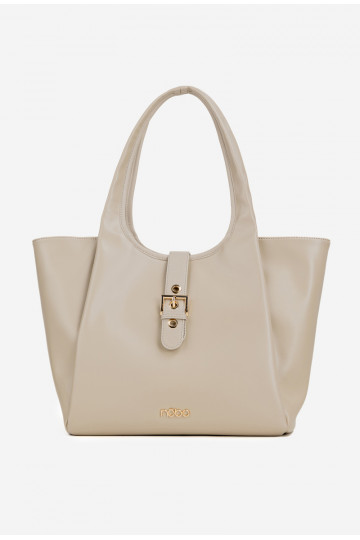 Tiene queno Compradorka con hebillas NOBO BAG6010-015 Brillantementebeige