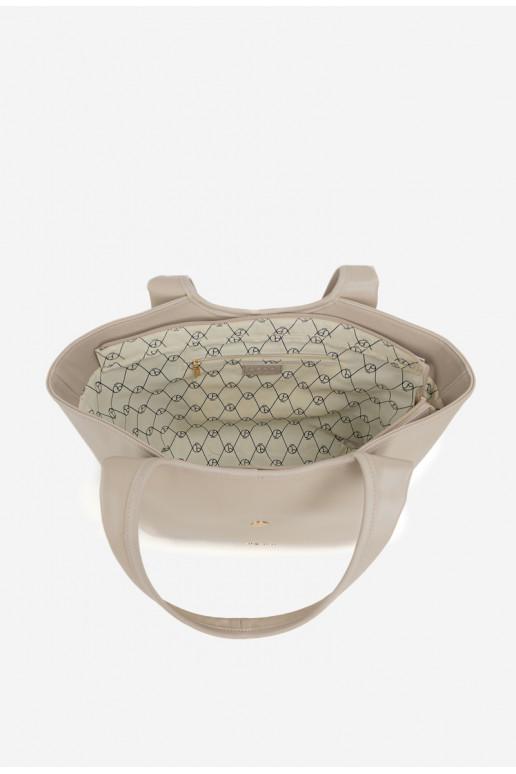 Tiene queno Compradorka con hebillas NOBO BAG6010-015 Brillantementebeige Tiene queno Compradorka con hebillas NOBO BAG6010-015 Brillantementebeige