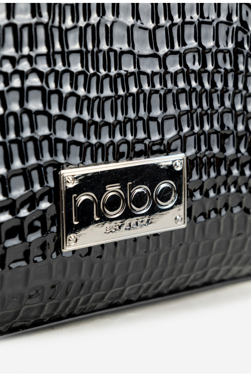 con efecto barniz Tiene quenoTłoczonym Un ejemplo NOBO BAG6150-M20 negro