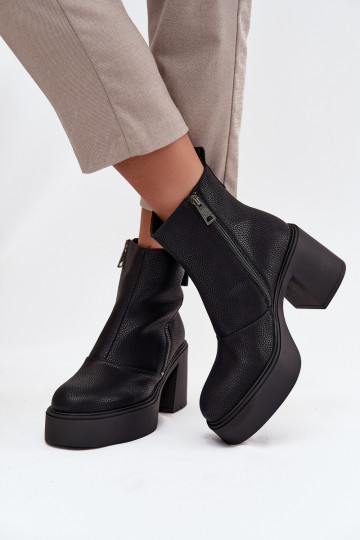 Piel calentamiento Botas de mujer y plataforma Vinceza 66831 de color negro 2