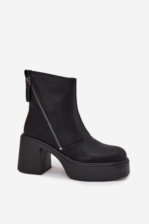 Piel calentamiento Botas de mujer y plataforma Vinceza 66831 de color negro