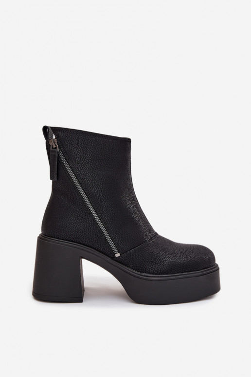 Piel calentamiento Botas de mujer y plataforma Vinceza 66831 de color negro