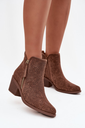 botas estilo vaquero Femenino con tacones S.Barski HY52-538 color marrón