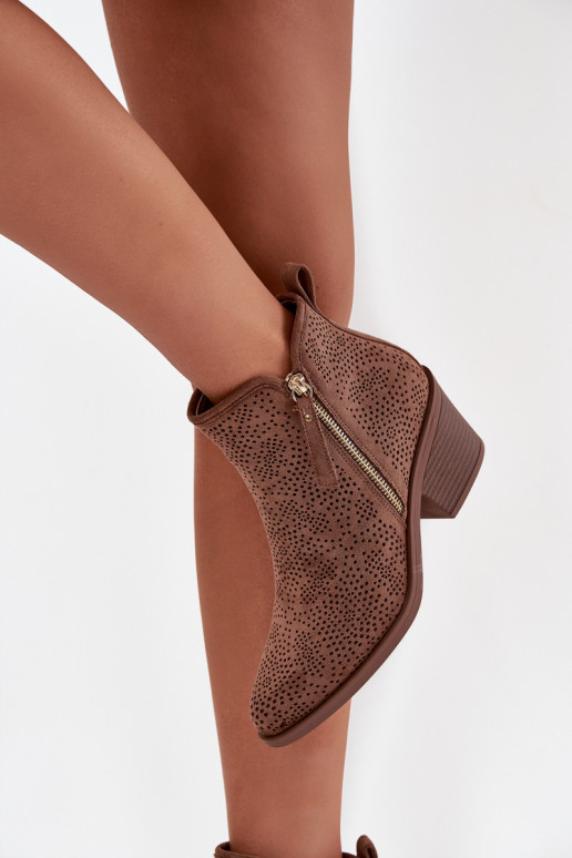 botas estilo vaquero Femenino con tacones S.Barski HY52-538 color marrón