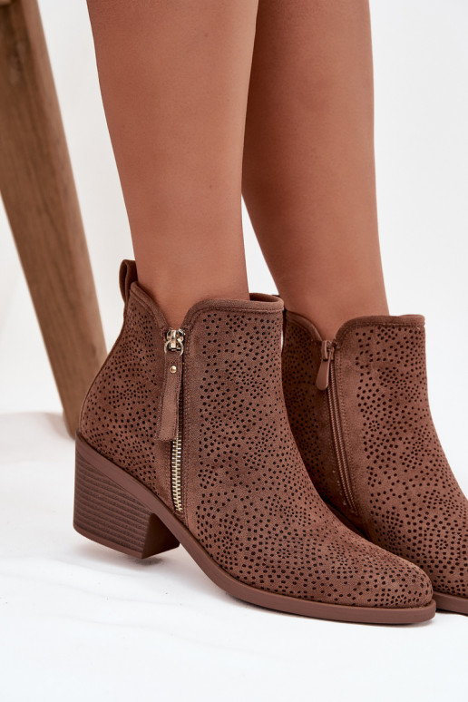 botas estilo vaquero Femenino con tacones S.Barski HY52-538 color marrón