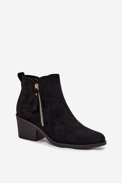 botas estilo vaquero Femenino con tacones S.Barski HY52-538 de color negro botas estilo vaquero Femenino con tacones S.Barski HY52-538 de color negro