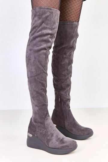 Szare kozaki ekozamszowe na... 2