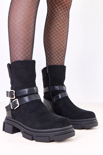 Czarne botki ocieplane... 2