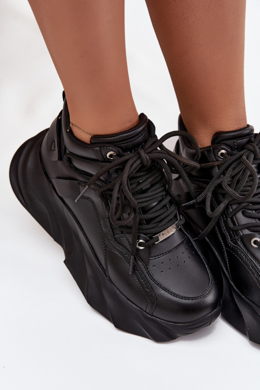 Zapatillas modelo zapatos. Femenino Cuero natural GOE SS2N4036 de color negro