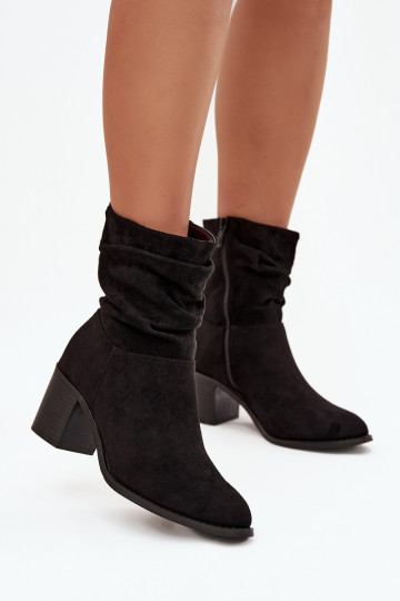 Botas de mujer Con volantes con tacones S.Barski HY52-516 de color negro