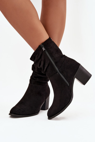 Botas de mujer Con volantes con tacones S.Barski HY52-516 de color negro 2