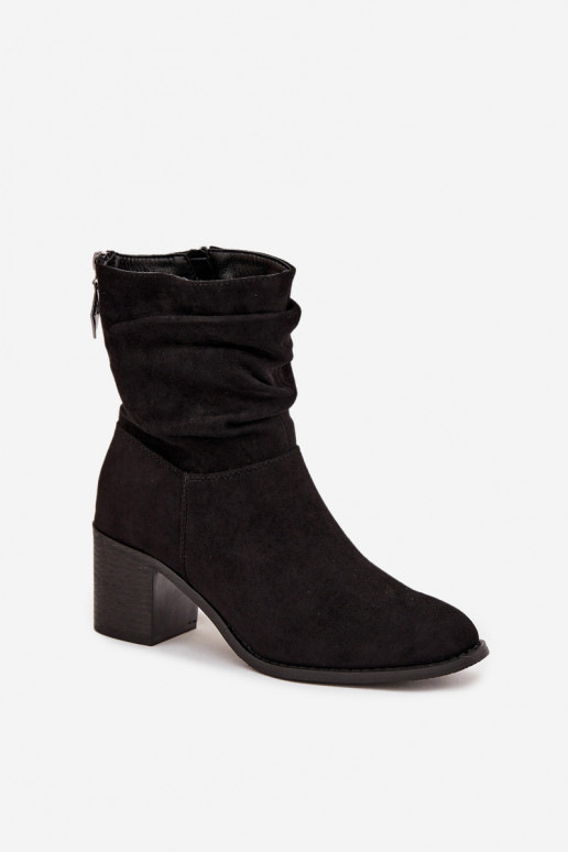Botas de mujer Con volantes con tacones S.Barski HY52-516 de color negro