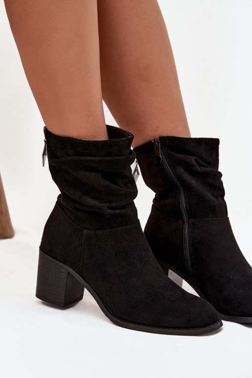 Botas de mujer Con volantes con tacones S.Barski HY52-516 de color negro