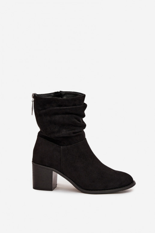 Botas de mujer Con volantes con tacones S.Barski HY52-516 de color negro