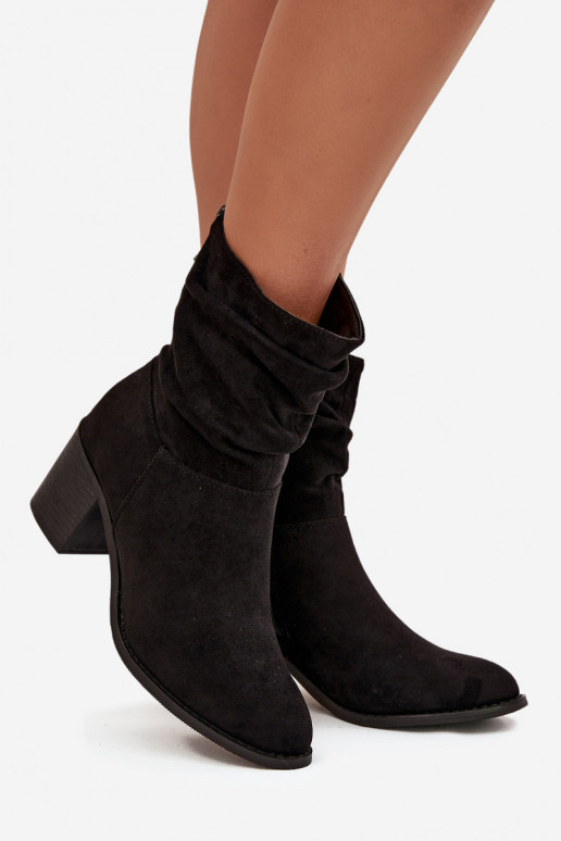 Botas de mujer Con volantes con tacones S.Barski HY52-516 de color negro