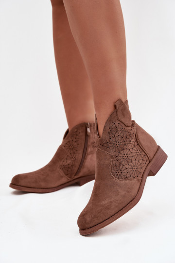 Botas de mujer con tacones anchos S.Barski HY52-532 color marrón 2