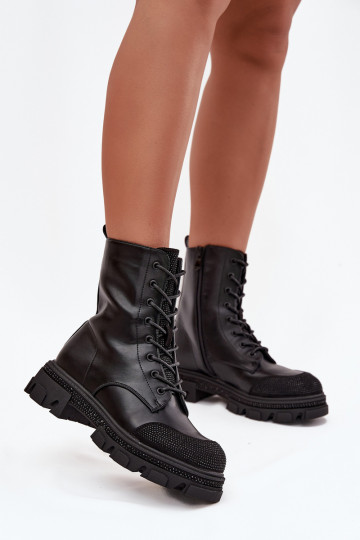 botines de trabajo Femenino calentamiento Con decoración S.Barski HY42-982 de color negro 2