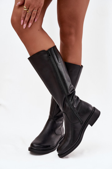 Piel Botas cálidas con tacones anchos Sergio Leone KZ25600-S de color negro 2