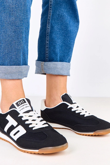 Zapatillas deportivas negras con elementos blancos, Ainslie 2