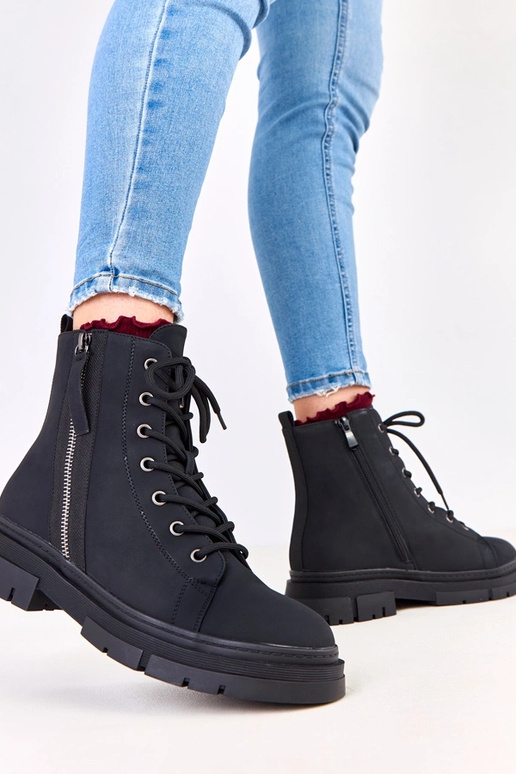 Zapatos de trabajo negros para mujer...