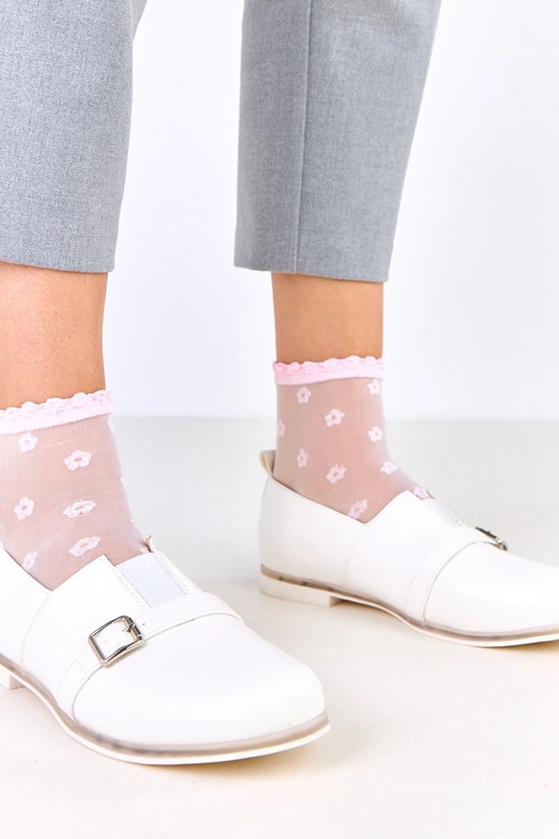 Botines blancos para mujer con...