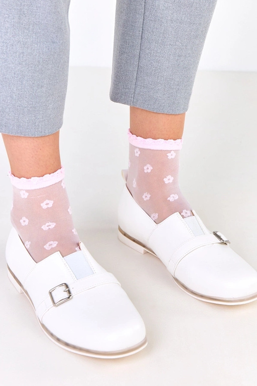 Botines blancos para mujer con...