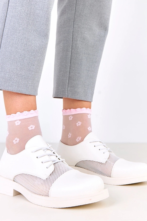 Botines blancos para mujer con...