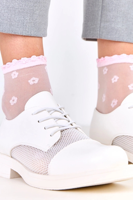 Botines blancos para mujer con...