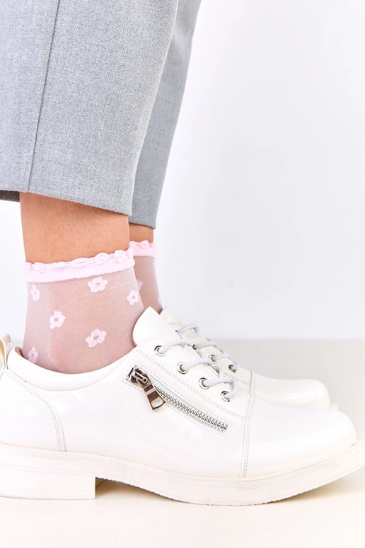 Botines de charol blancos para mujer,...