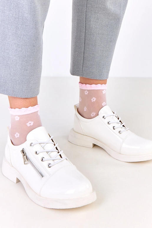 Botines de charol blancos para mujer,...