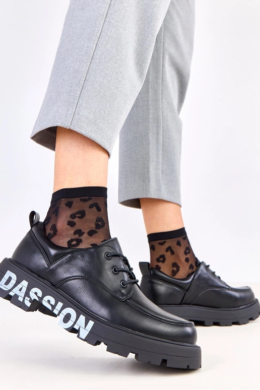 Zapatos de mujer negros con estampado...