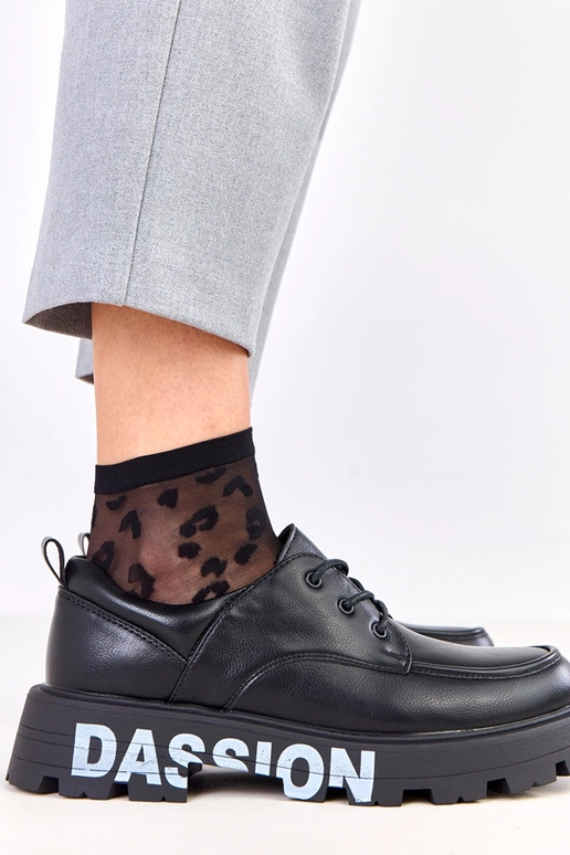 Zapatos de mujer negros con estampado...