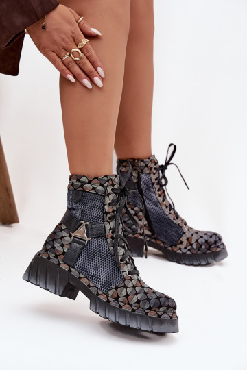 Piel botines de trabajo Femenino Tiene queciejka 07072-03 Colores diferentes