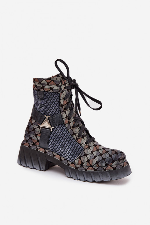 Piel botines de trabajo Femenino Tiene queciejka 07072-03 Colores diferentes