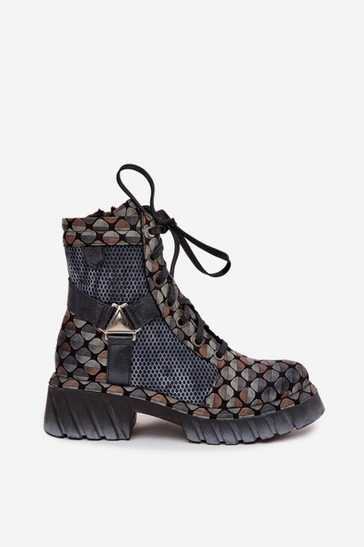 Piel botines de trabajo Femenino Tiene queciejka 07072-03 Colores diferentes