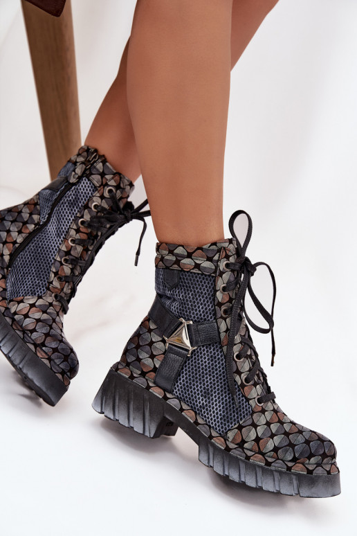 Piel botines de trabajo Femenino Tiene queciejka 07072-03 Colores diferentes