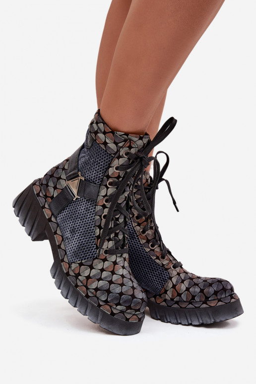 Piel botines de trabajo Femenino Tiene queciejka 07072-03 Colores diferentes