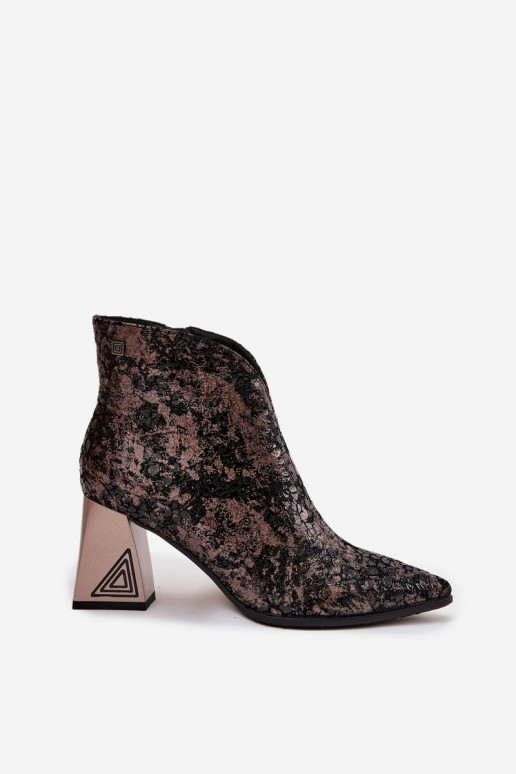 Piel Botas de mujer D&A CR52-679 de color negro Piel Botas de mujer D&A CR52-679 de color negro