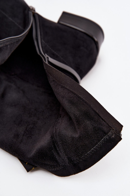 Piel Botas de mujer D&A CR52-679 de color negro Piel Botas de mujer D&A CR52-679 de color negro