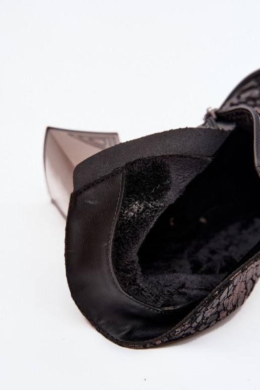 Piel Botas de mujer D&A CR52-679 de color negro Piel Botas de mujer D&A CR52-679 de color negro