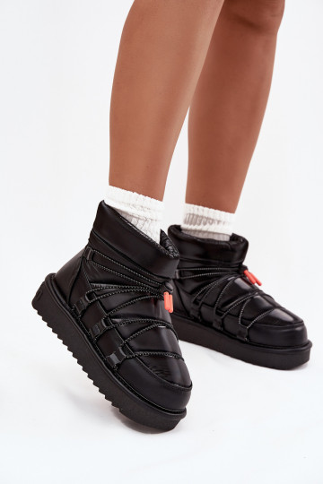 Botas de nieve Femenino con una plataforma D.Franklin DFSH370020 de color negro 2