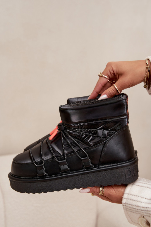 Botas de nieve Femenino con una plataforma D.Franklin DFSH370020 de color negro