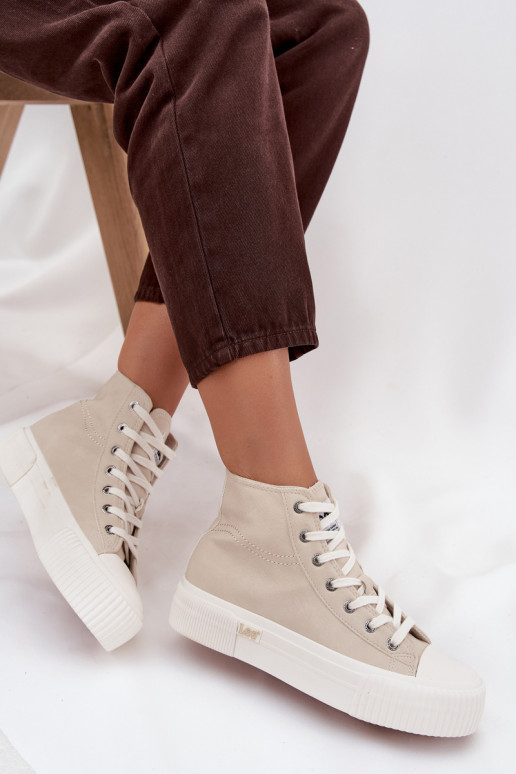 Zapatos de ocio con una plataforma LEE 50253002.35E ISLA ENOMEN MID beige