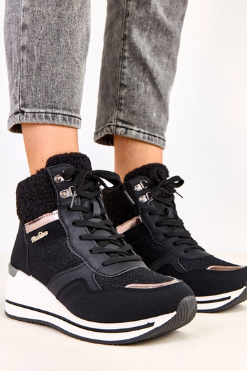 Zapatillas deportivas altas y cálidas negras con plataforma Rolinda 2