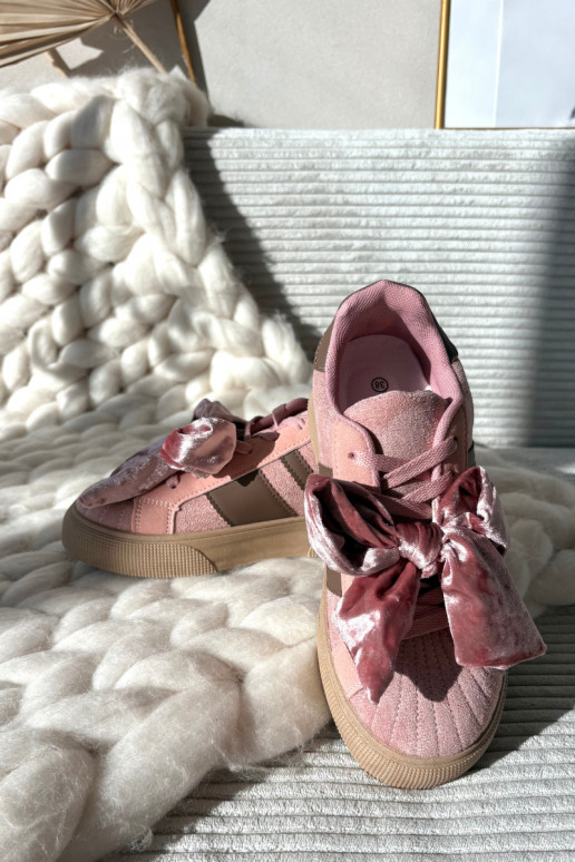 Zapatos deportivos para mujer con lazo de terciopelo, color rosa, Ashlyn Zapatos deportivos para mujer con lazo de terciopelo, color rosa, Ashlyn