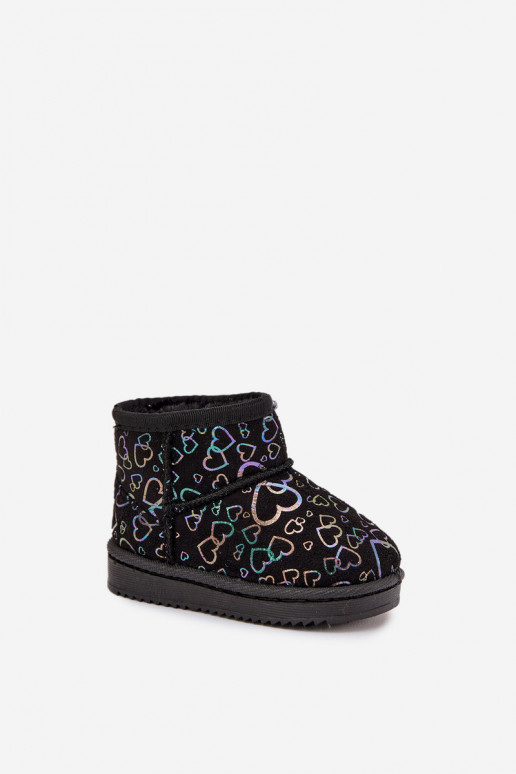 Botas de nieve Infantil con corazones de color negro Calivine