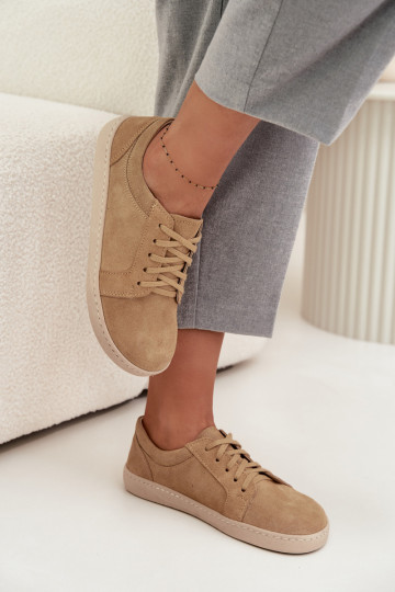 zapatos casuales Typu BarefootActivadoturalnego de gamuzau Zazoo 314 beige