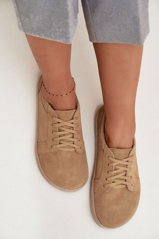 zapatos casuales Typu BarefootActivadoturalnego de gamuzau Zazoo 314 beige