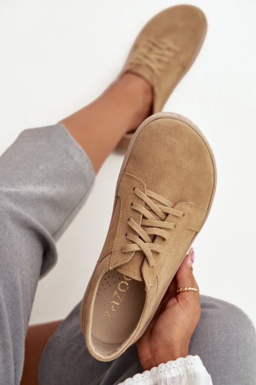 zapatos casuales Typu BarefootActivadoturalnego de gamuzau Zazoo 314 beige